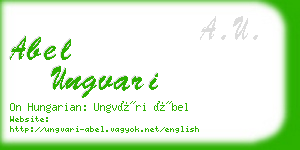 abel ungvari business card